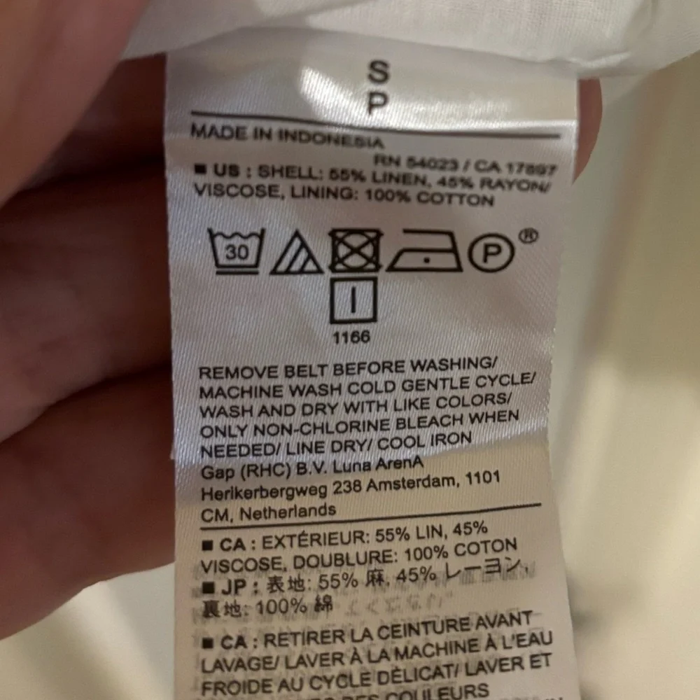 Banana Republic White Off-Shoulder Tie Front Linen Blend Sundress Small - Picture 8 of 8